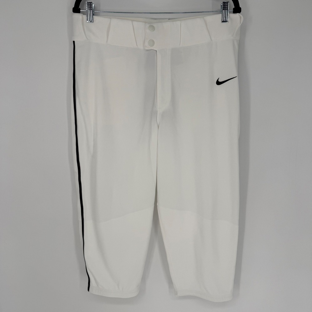 NIKE TEAM MEN'S WHITE BASEBALL PANTS LARGE NWT